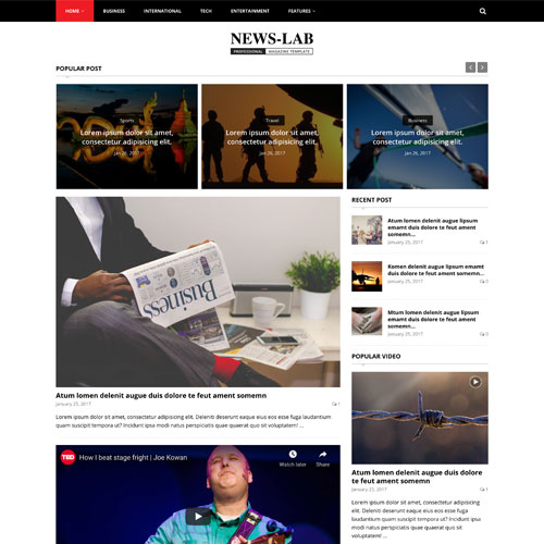 NewsLab - Newspaper & Magazine Template