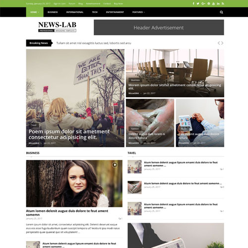 NewsLab - Newspaper & Magazine Template