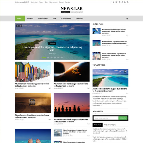 NewsLab - Newspaper & Magazine Template